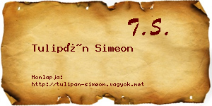 Tulipán Simeon névjegykártya